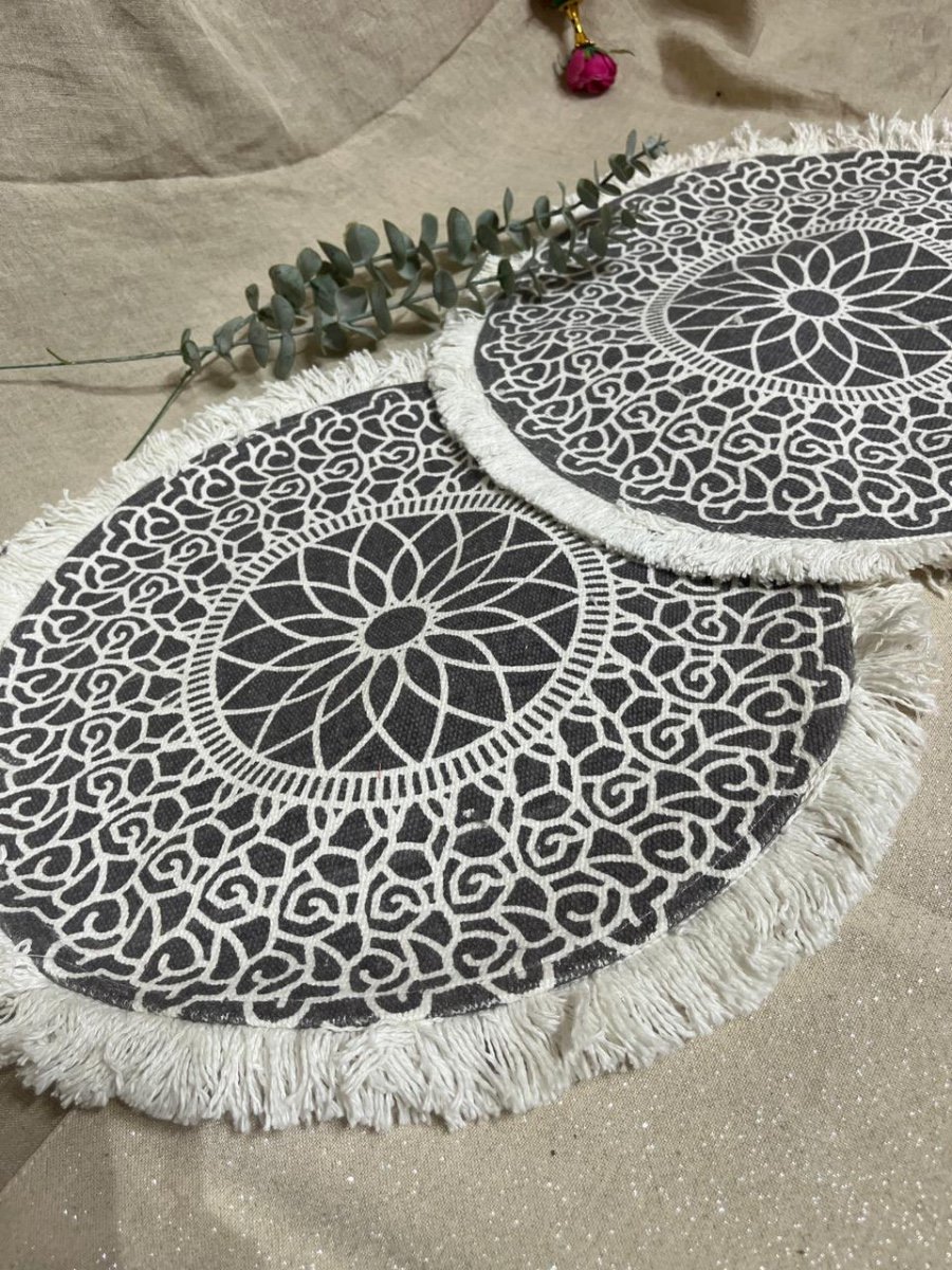 Garden Harvest Hand-Beaded Carrot Round Placemat (Set of 2)
