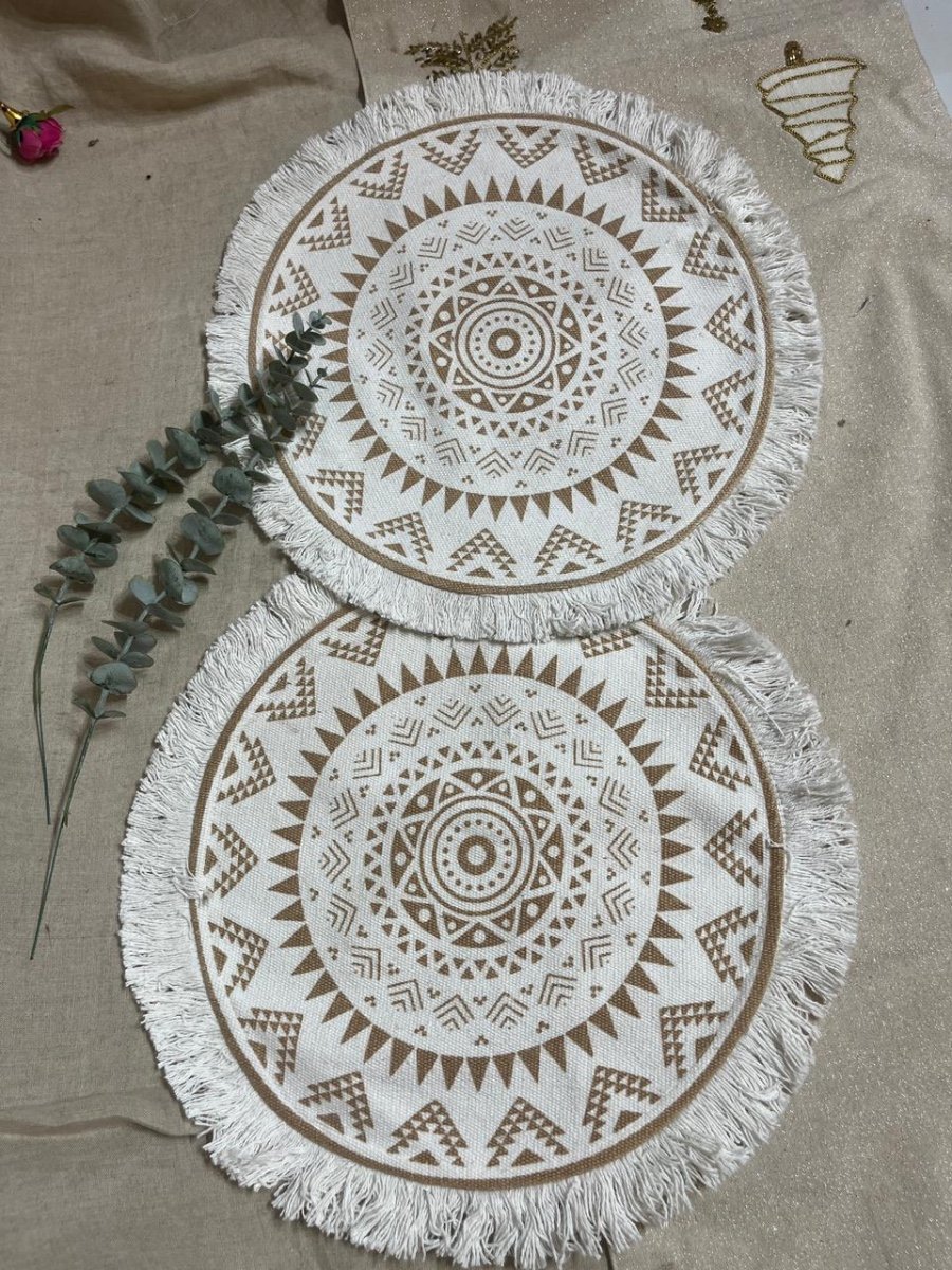 Sweet Summer Hand-Beaded Watermelon Round Placemat